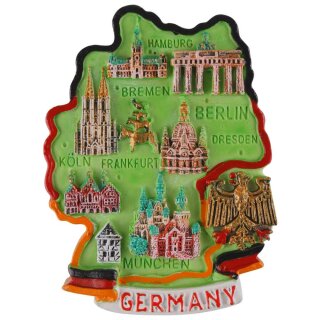 Deutschland Karte Handbemalt Kühlschrank Magnet Made in...