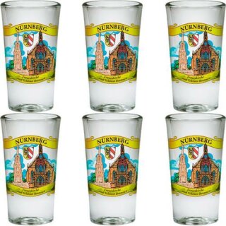 6 Set Schnaps Gläser Bunt Druck Frauenkirche Schöner...
