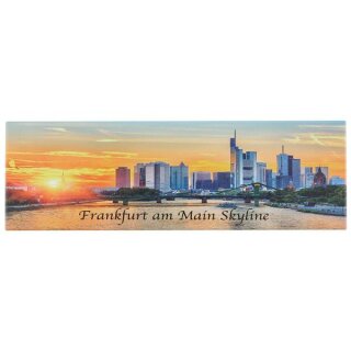 Langes Foto Magnet Frankfurt am Main Fotomagnet  Skyline Sonnenuntergang
