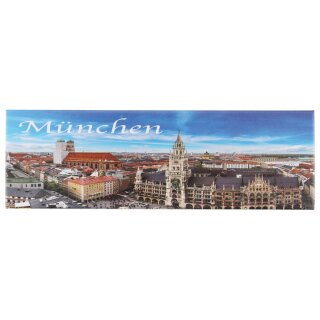 Langes Fotomagnet Magnet Foto - München Marienplatz Skyline