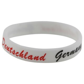 Armband Silikonarmband Silikon Band - Rot Weiß - Aufdruck...