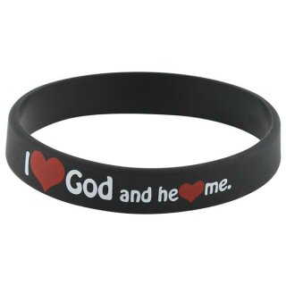 Armband Silikonarmband Silikon Band - Schwarz - Aufdruck...