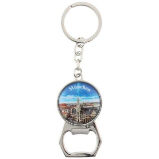Schlüsselanhänger mit Öffner München Bayern Auto Keyring...