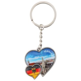 Schlüsselanhänger Herz München Bayern Schlüssel Auto...