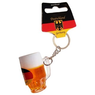 Schlüsselanhänger Bierkrug Massbier Bier Germany Deutschland Adler Weiß