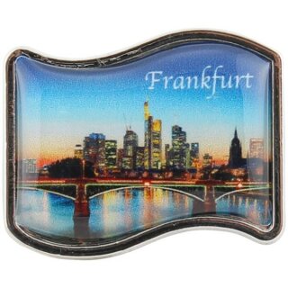 Pin Frankfurt am Main Skyline Nachts