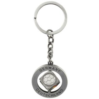 Schlüsselanhänger Deutschland Fußball Germany Metall Silber