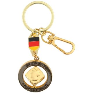 Schlüsselanhänger Würfel CUBE BRD GOLD Farbe Germany...