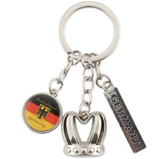 Schlüsselanhänger Deutschland Germany Krone Handarbeit...