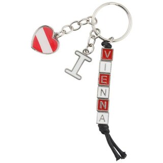 Schlüsselanhänger Metall Keyring Würfel Buchstaben Vienna...
