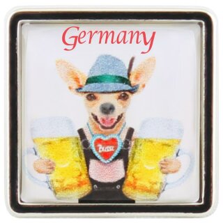 Deutschland - Germany Pin Hund Sticker Anstecker BRD Dog
