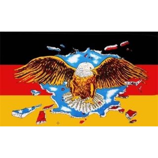Deutschland mit Adler / breit Flagge 90x150 cm