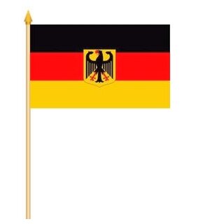 Deutschland mit Adler Stockflagge 30x45 cm