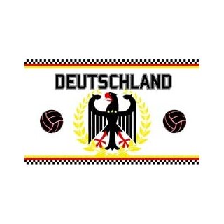 Deutschland mit Fußball weiß 90x150 cm