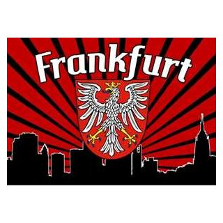 Frankfurt Silhouette Flagge 150cm x 90cm ( In der Regel...