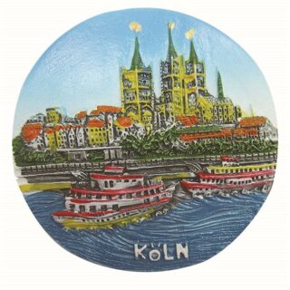 Polyresin Magnet Handbemalt Köln am Rhein