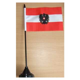 Österreich mit Wappen Tischflagge 10x15 cm