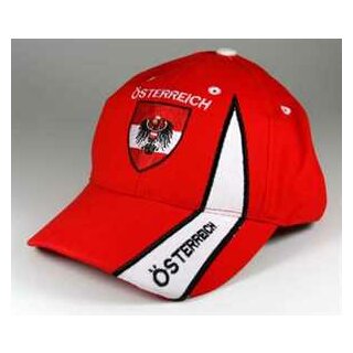 Österreich Baseballcap rot-weiß