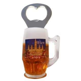 Flaschenöffner Bierkrug Massbier Bier Vienna Wien Magnet...