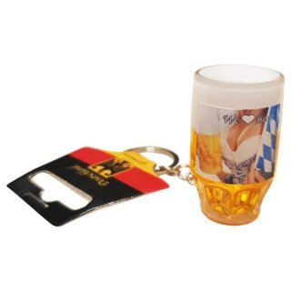 Schlüsselanhänger Bierkrug Massbier Bier I Love Bayern B2