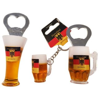 3 er Set Bierkrug Bieröffner Öffner Flaschenöffner Weizen Schlüsselanhänger Krug - Germany Deutschland Adler Schwarz
