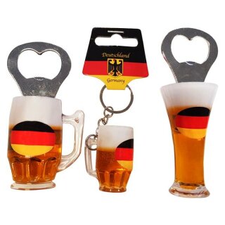 3 er Set Bierkrug Bieröffner Öffner Flaschenöffner Weizen...