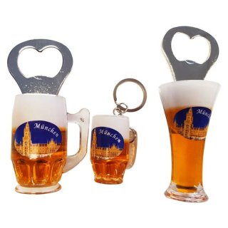 3 er Set Bierkrug Bieröffner Öffner Flaschenöffner Weizen...