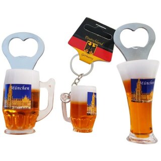 3 er Set Bierkrug Bieröffner Öffner Flaschenöffner Weizen...