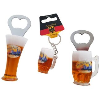 3 er Set Bierkrug Bieröffner Öffner Flaschenöffner Weizen...