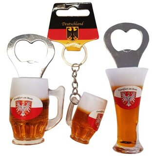 3 er Set Bierkrug Bieröffner Öffner Flaschenöffner Weizen...