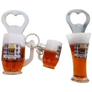 3 er Set Bierkrug Bieröffner Öffner Flaschenöffner Weizen...