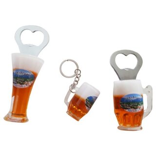3 er Set Bierkrug Bieröffner Öffner Flaschenöffner Weizen...