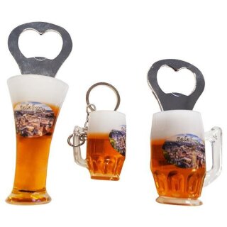3 er Set Bierkrug Bieröffner Öffner Flaschenöffner Weizen...