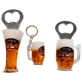 3 er Set Bierkrug Bieröffner Öffner Flaschenöffner Weizen...