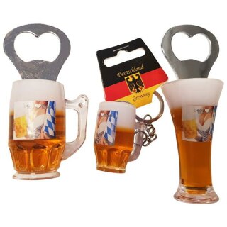 3 er Set Bierkrug Bieröffner Öffner Flaschenöffner Weizen...