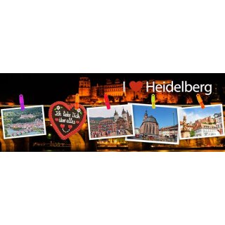 Langes I love Heidelberg Postkarten Fotomagnet Foto Magnet Top-17