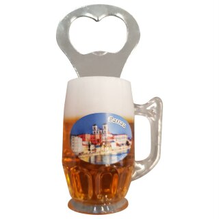 Flaschenöffner Bierkrug Massbier Bier Magnet Passau