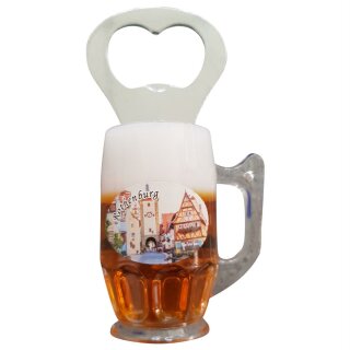 Flaschenöffner Bierkrug Massbier Bier Magnet Rothenburg...