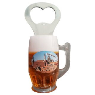 Flaschenöffner Bierkrug Massbier Bier Magnet Rothenburg...