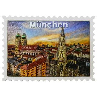München Marienplatz by Night Briefmarke