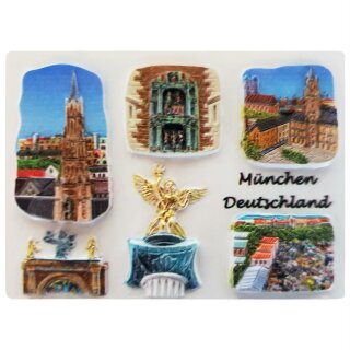 München Marienplatz Postkarten Kunststein Polyresin...