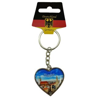 Schlüsselanhänger Herz München Bayern Schlüssel Auto