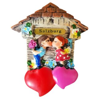 Kuckucksuhr Magnet Polyresin Kühlschrank Kuss 3D Paar Österreich - Salzburg