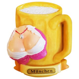 Kühlschrank Magnet Bierkrug Maß Bier Dirndl Busen...