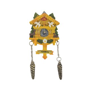 Kuckucksuhr Magnet Polyresin Kühlschrank Berge Vögel...