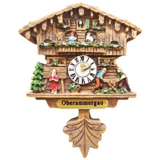 Kuckucksuhr Magnet Polyresin Kühlschrank Handmade Deutschland - Oberammergau