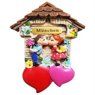 Kuckucksuhr Magnet Polyresin Kühlschrank Kuss 3D Paar Deutschland - München