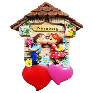 Kuckucksuhr Magnet Polyresin Kühlschrank Kuss 3D Paar Deutschland - Nürnberg