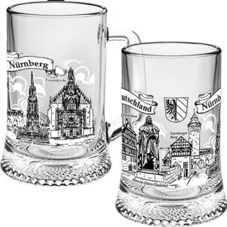 Bier Glas Nürnberg Franken Germany Deutschland 0,5 Krug...