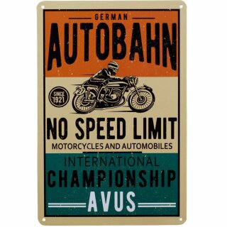 Blechschild 20x30 Autobahn